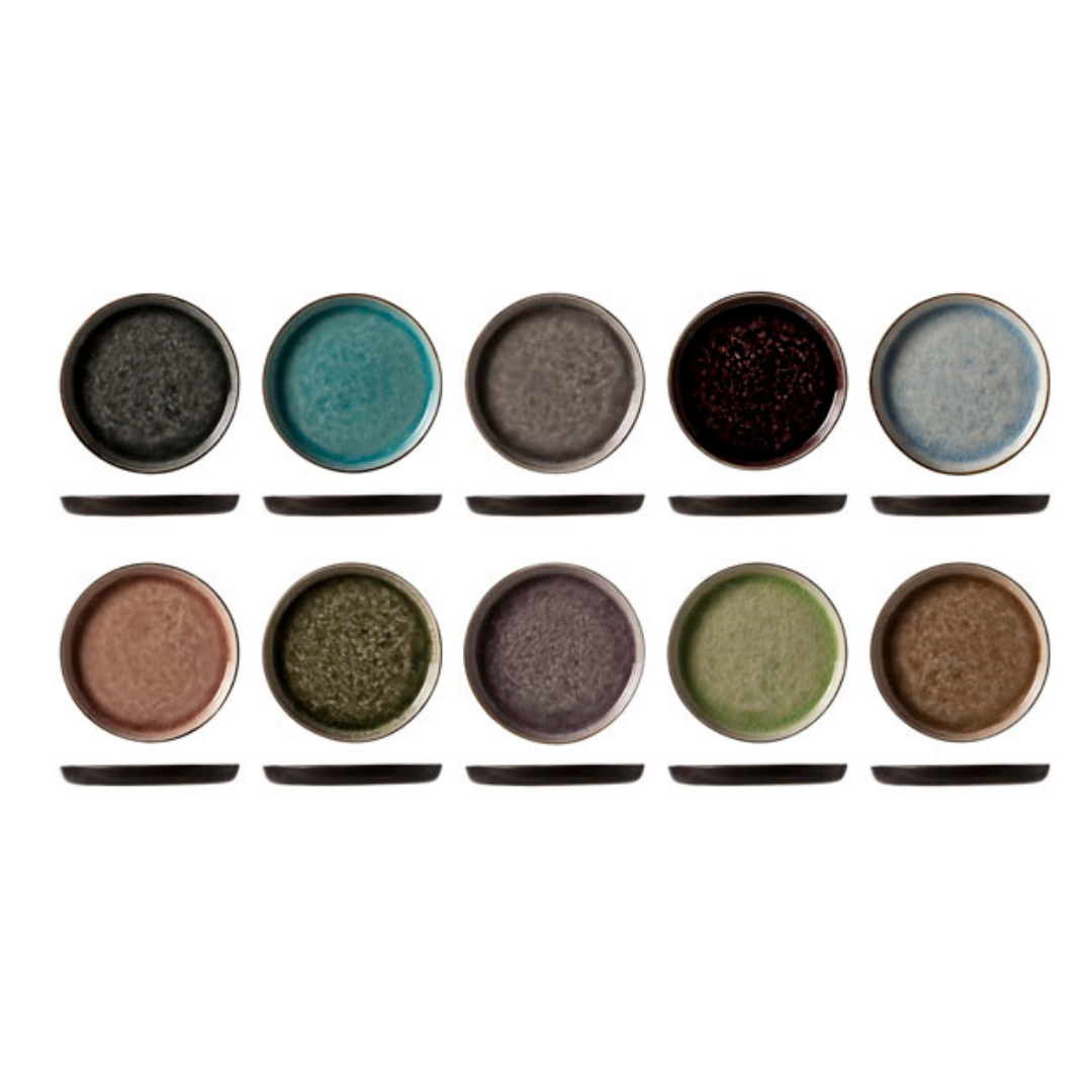 10 x assiettes plates assorties STREETFOOD - 14cm - Grès - Cosy&Trendy