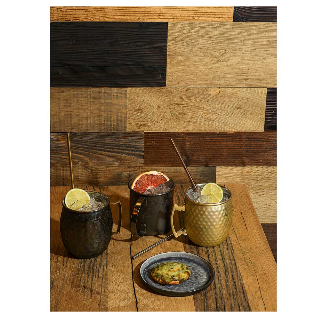 10 x assiettes plates assorties STREETFOOD - 14cm - Grès - Cosy&Trendy
