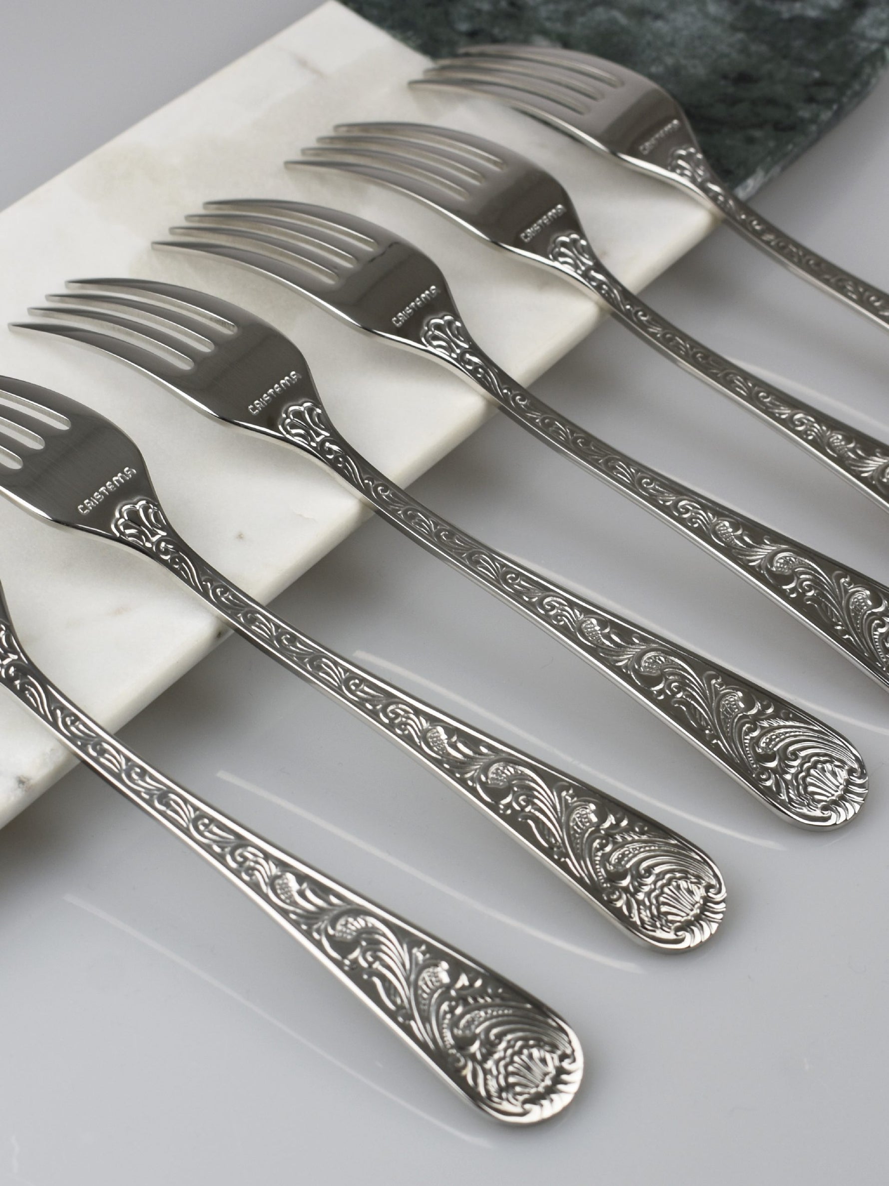 6 x fourchettes de table VERSAILLES - Inox 18/10 - Cristema - AODB - Aux origines du barCristema