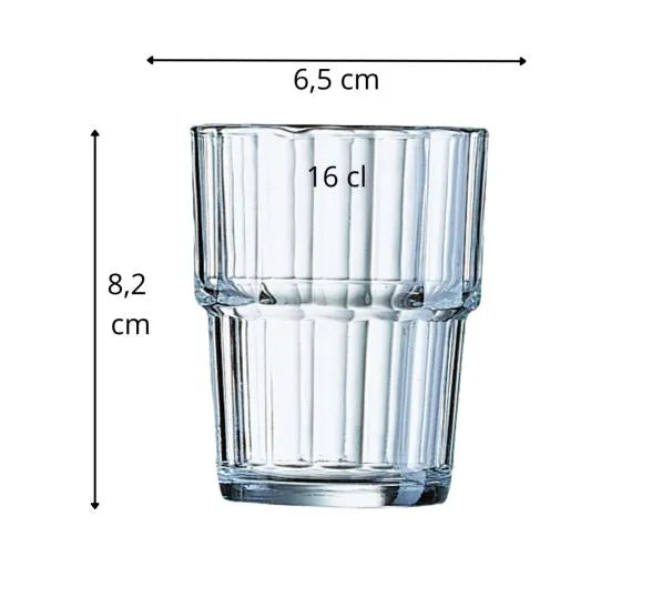 6 x verres NORVEGE - 16cl - Arcoroc