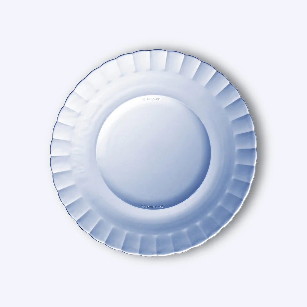 6 x assiettes plates PICARDIE - Bleues - 23cm - Duralex