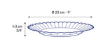 6 x assiettes plates PICARDIE - Bleues - 23cm - Duralex