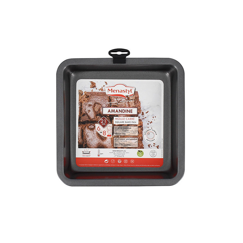 Moule à cake carré AMANDINE - Acier carbone - 21cm