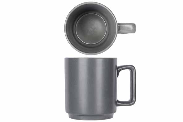 4 x mug ALTO 45cl - Anthracite - Grès - Cosy&Trendy