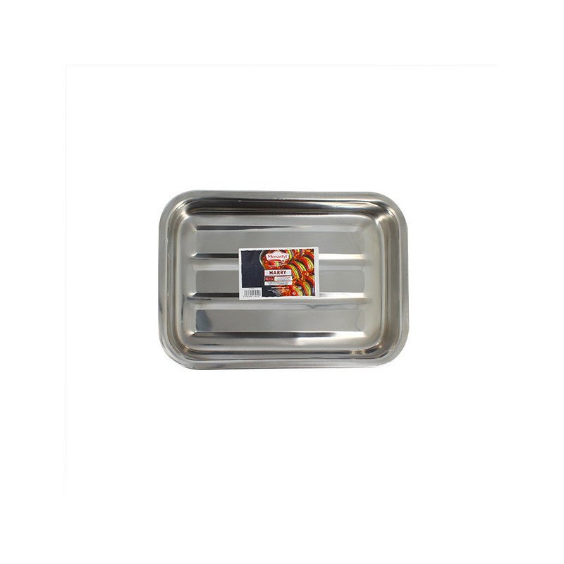 Plat rectangulaire en inox avec poignées - 35cm x 25cm - Menastyl - AODB - Aux origines du barMenastyl
