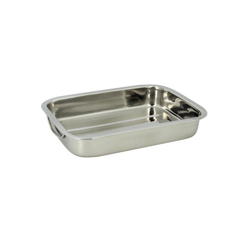 Plat rectangulaire en inox avec poignées - 35cm x 25cm - Menastyl - AODB - Aux origines du barMenastyl