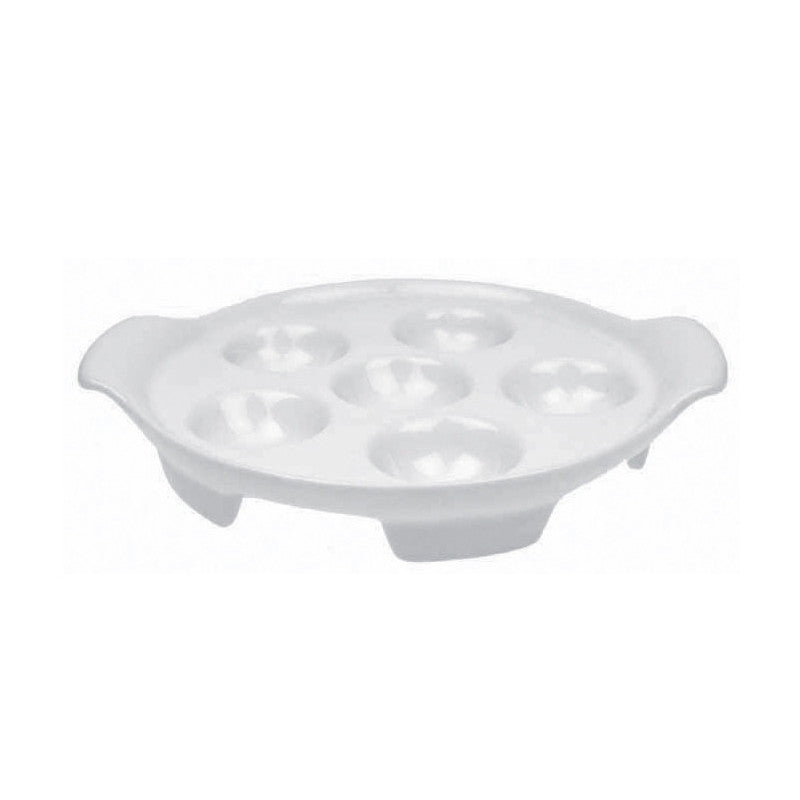 Plat à escargots - Porcelaine - 6 trous - Menastyl