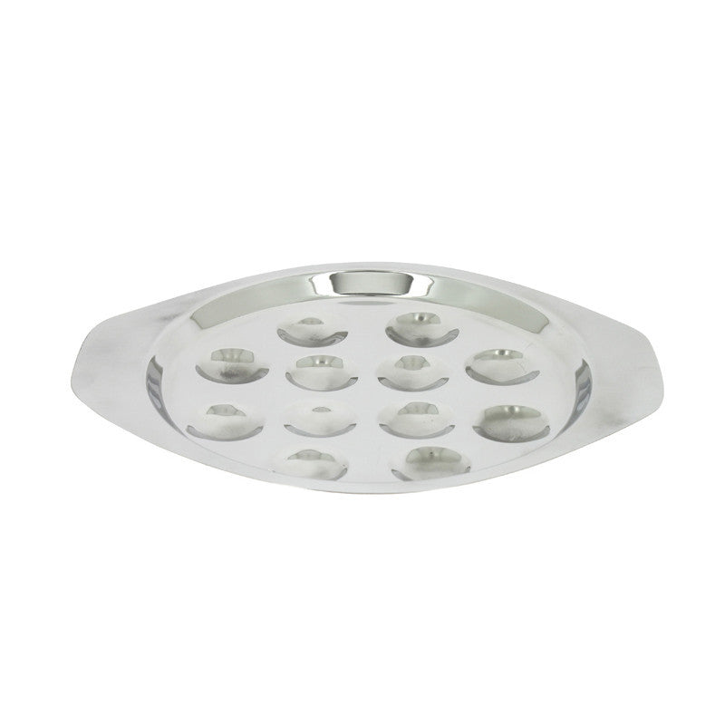 6 x plats à escargots 12 trous - Inox - Menastyl