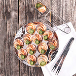 6 x plats à escargots 12 trous - Inox - Menastyl
