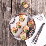 6 x plats à escargots - Inox - 6 trous - Menastyl