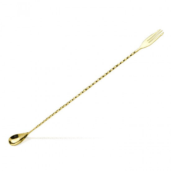 Cuillère à cocktail TRIDENT - Or - 40cm - Lumian