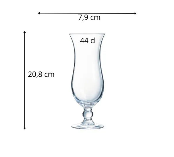 6 x verres HURICANE - 44cl - Arcoroc