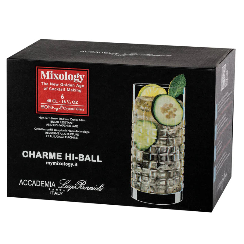 6 x verres MIXOLOGY CHARME - 48cl - Luigi Bormioli