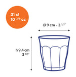 4 x verres PICARDIE - Marine - 31cl - Duralex