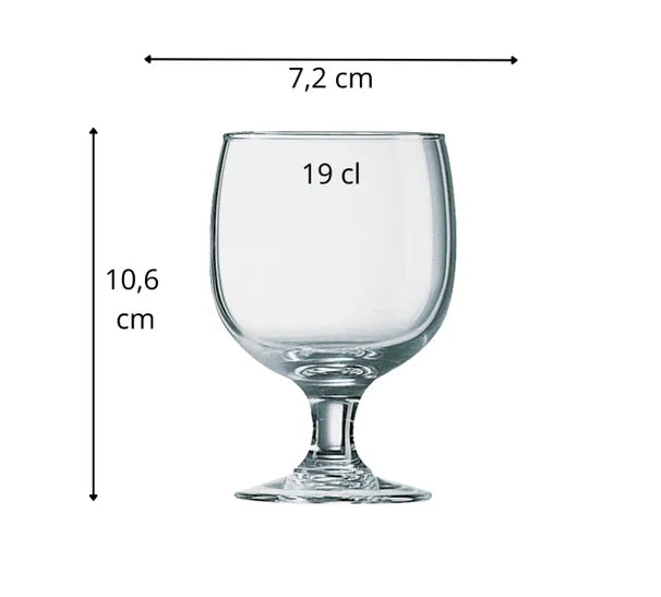12 x verres à pied AMELIA - 19cl - Arcoroc