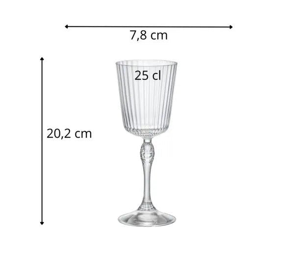 6 x verres à pied - AMERICA'20s - 25cl - Bormioli Rocco - AODB - Aux origines du barBormioli Rocco