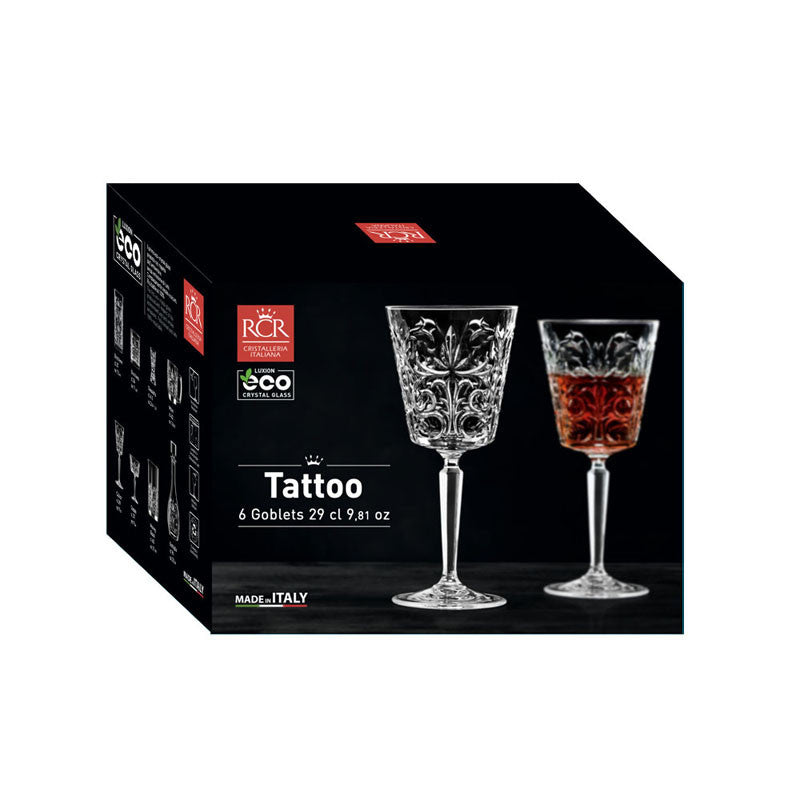 6 x verres Calice TATTOO - 29cl - RCR