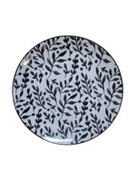 6 x assiettes plates BLACKLEAF - 27cm - Porcelaine - H&H