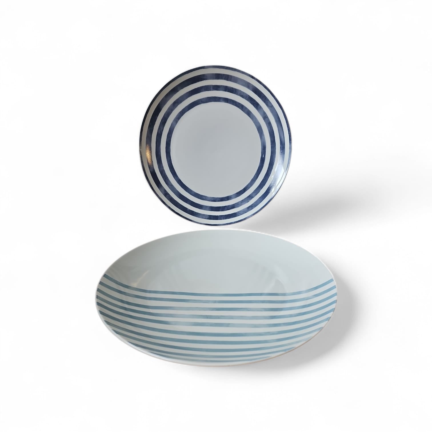 6 x assiettes plates assorties en porcelaine LE CLUB - 26,7cm - H&H - AODB - Aux origines du barH&H