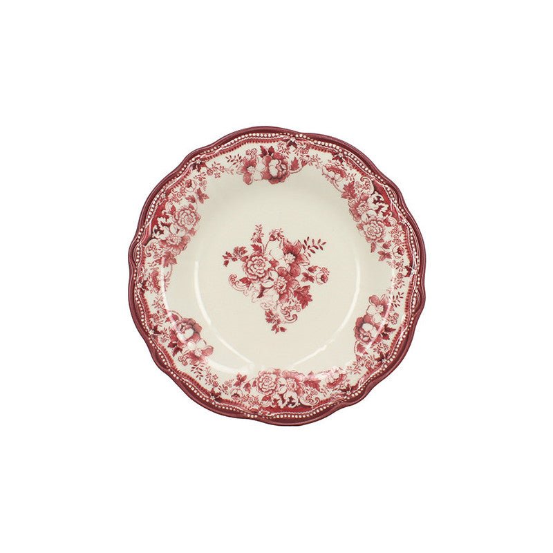 6 x assiettes creuses FAUSTINE rose - 22cm - Porcelaine - Novastyl - AODB - Aux origines du barNovastyl