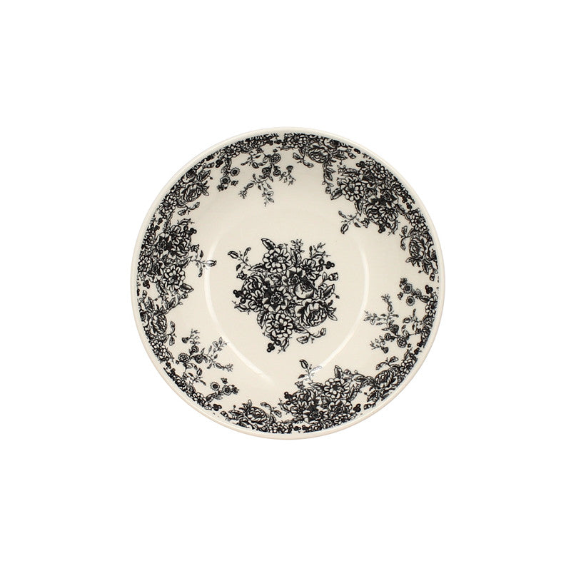 6 x assiettes creuses FLORALI - 20.5cm - Grès - Novastyl