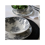 6 x assiettes creuses FLORALI - 20.5cm - Grès - Novastyl