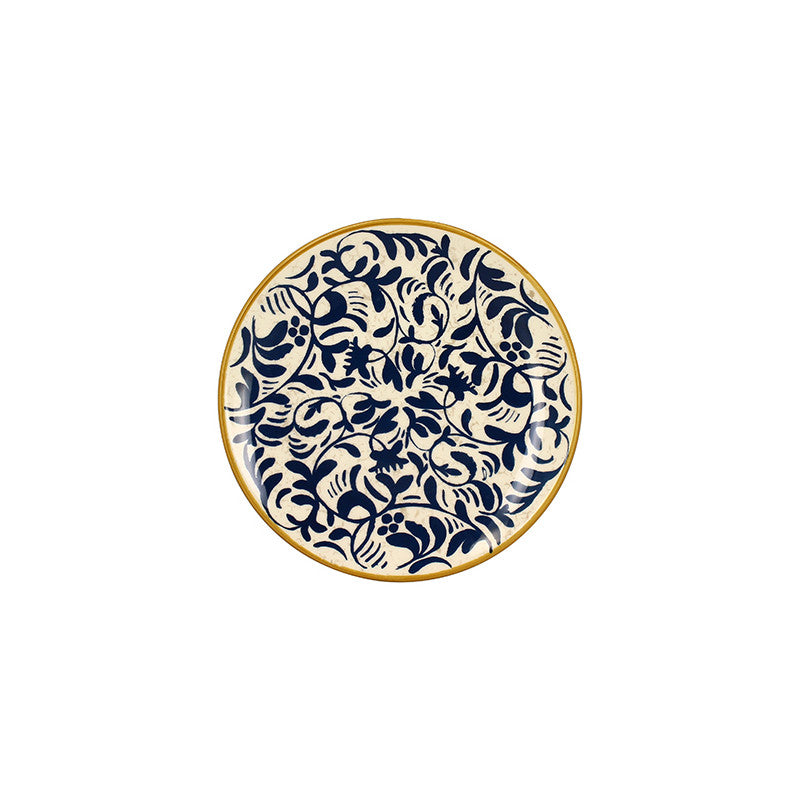 6 x assiettes plates HERACLEE bleues - 19cm - Grès - Novastyl