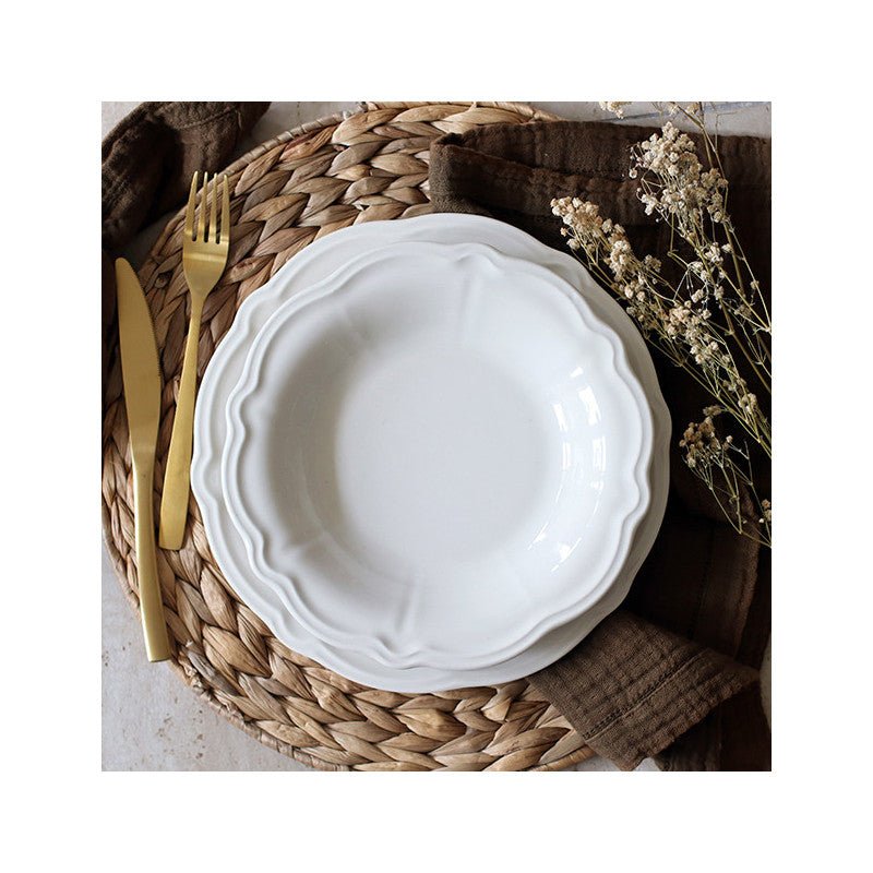 6 x assiettes plates CHARLOTTE - Grès - 26cm - Novastyl - AODB - Aux origines du barNovastyl