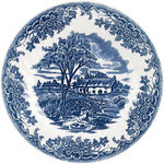 6 x assiettes BROOK BLUE - 25cm - Faïence - Churchill