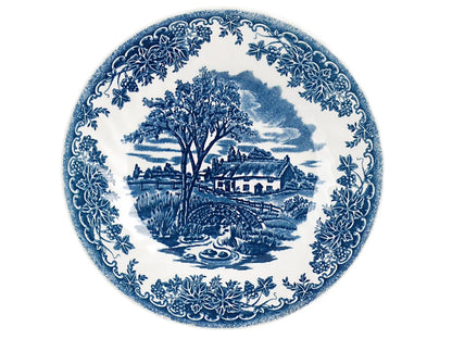 6 x assiettes BROOK BLUE - 20cm - Faïence - Churchill