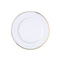 6 x assiettes plates FILET OR - Porcelaine - 26,5cm - Novastyl