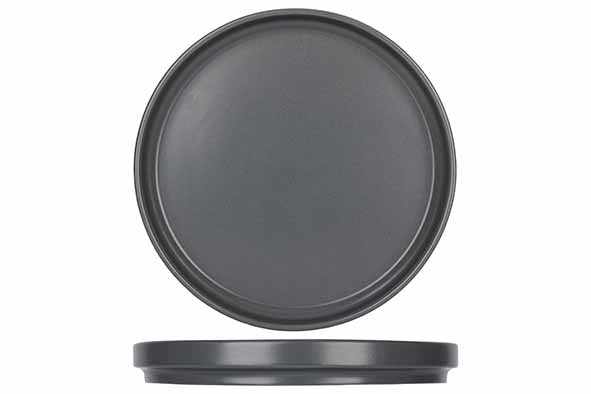 6 x assiettes plates ALTO 19.5cm - Anthracite - Grès - Cosy&Trendy