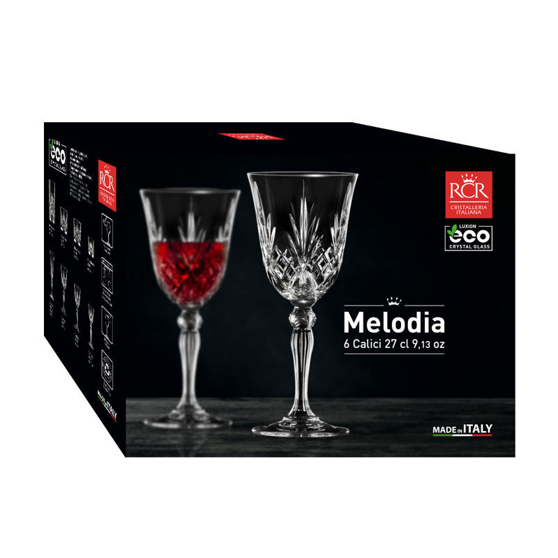 6 x verres à pied MELODIA - 27cl - RCR