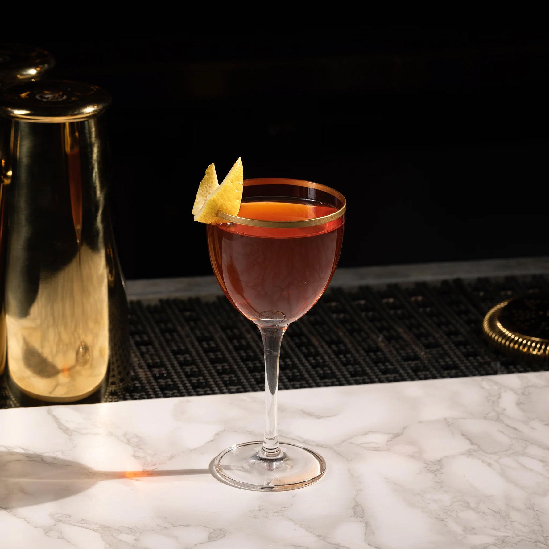 4 x verres NICK & NORA - Gold Rim - 17cl - Urban Bar