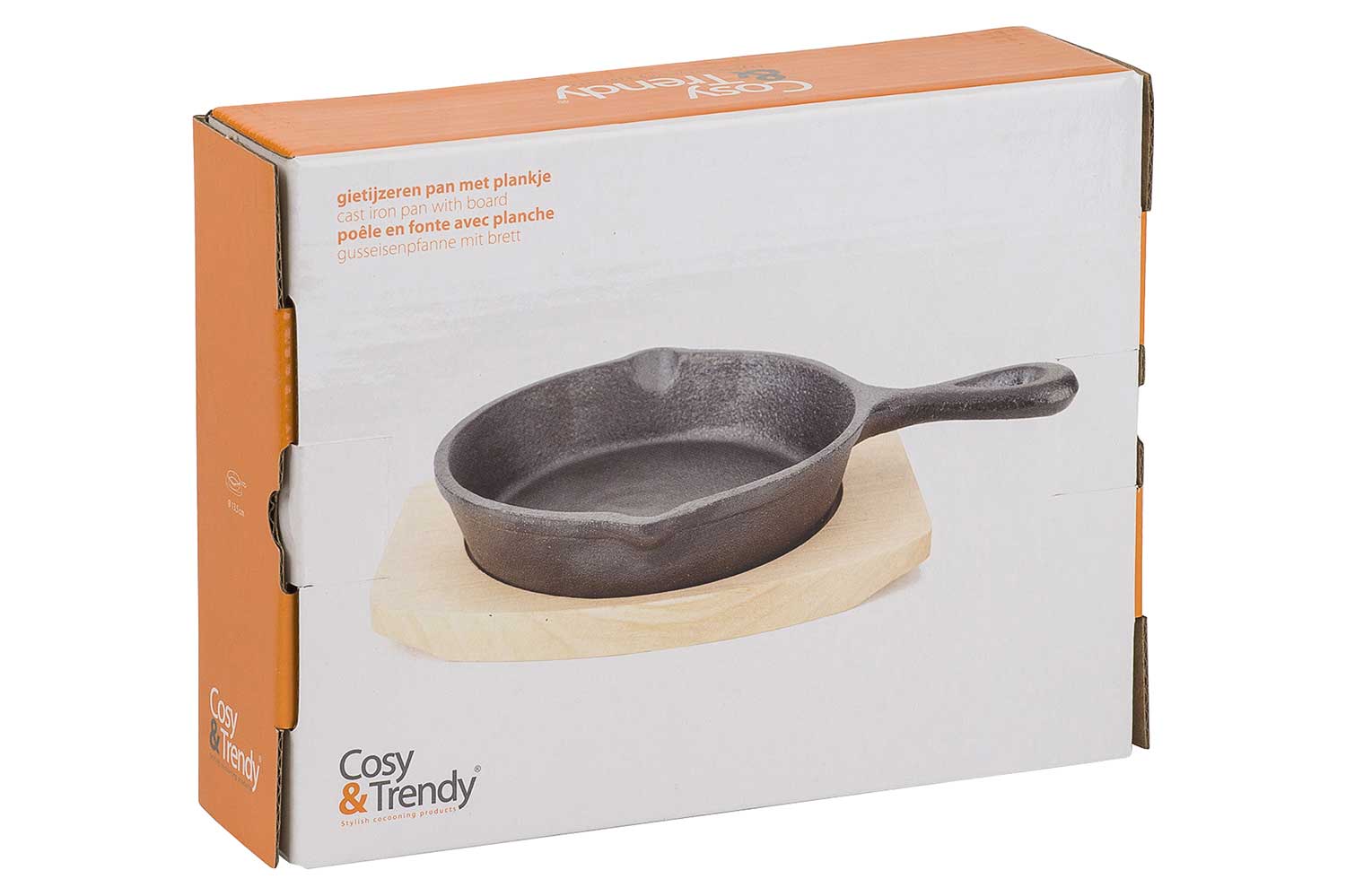 Poêle en fonte sur planche en bois - 13,5cm - Cosy&Trendy - AODB - Aux origines du barCosy & Trendy