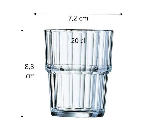 6 x verres NORVEGE - 20cl - Arcoroc